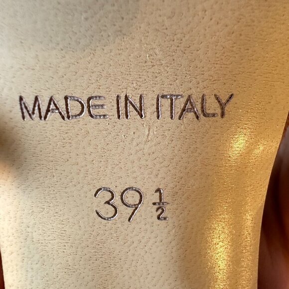 BCBG Maxazria Platform Brown Suede Criss Cross Sandal Heels Wedding Guest 39.5 - Picture 5 of 8